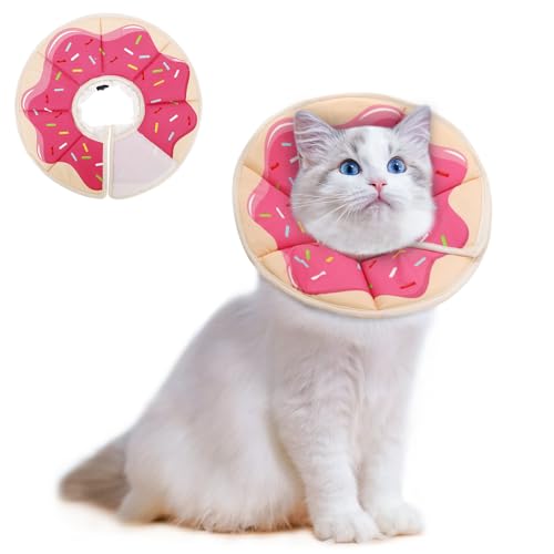 Supet Halskrause Katze,Einstellbarer Halskrause Katze Halsband,Wiederherstellung Halsband Weich Kragen Cone Nach Operation und Verletzungen für...