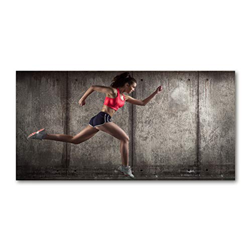 Crédence de cuisine en verre rouge 100x50cm dosseret de protection sport