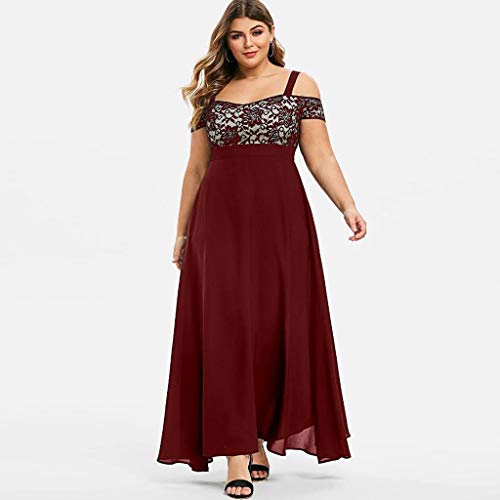 Robe longue camis bordeaux fluide pour sublimer les formes généreuses