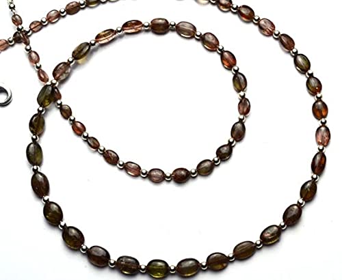 Perles andalousite véritables de qualité supérieure en forme d'ovale poli pour bijoux
