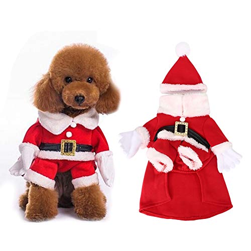Ropa Navideña para Mascotas el Regalo Ideal de Navidad para Perros y Gatos con Gorro 7