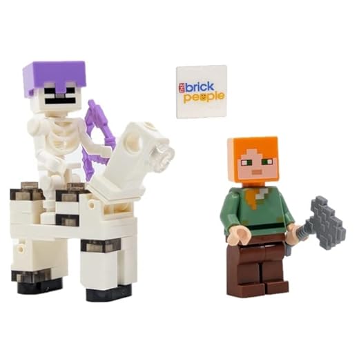 LEGO Minecraft Alex avec squelette et squelette