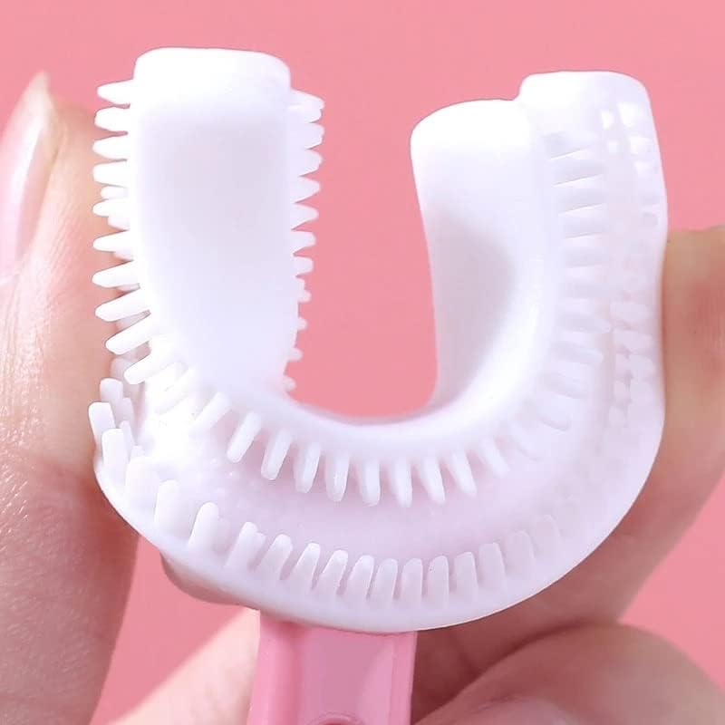 Miniatura 5 de Soft Little Bear - Cepillo de dientes oral en forma de U para niños con dientes frágiles (2 a 6 años, rosa)
