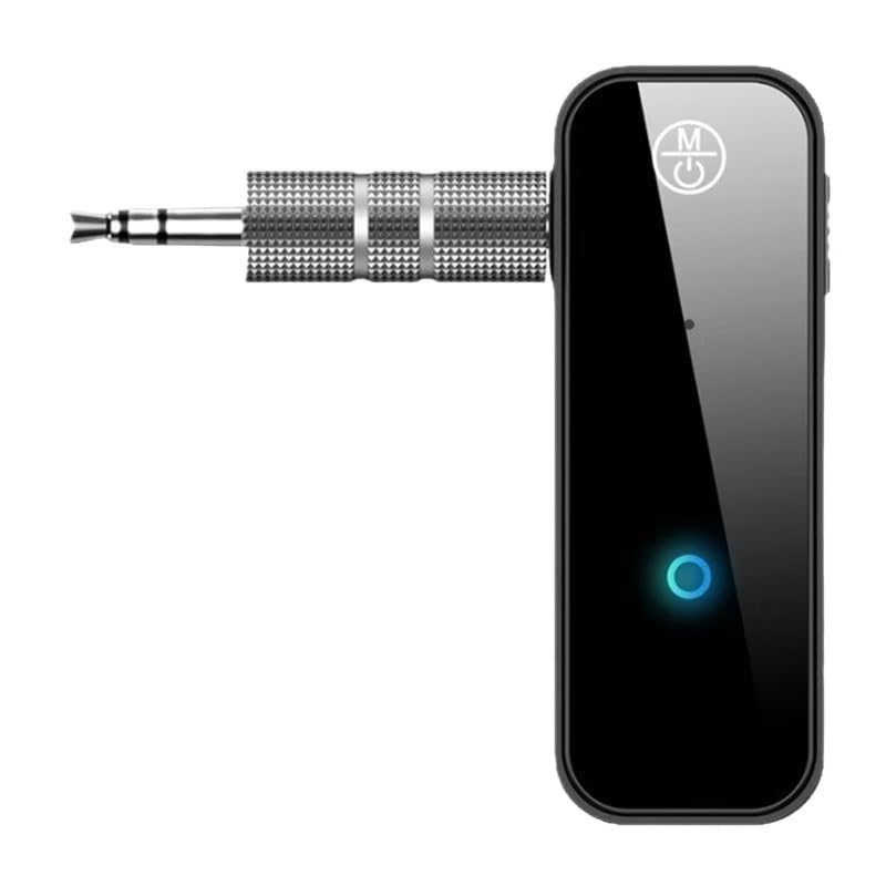 Bluetooth 5.3 Transmitter Receiver, 2-in-1 Wireless Audio Adapter with 3.5mm Aux Jack for Car, TV, Headphones, Speakers, PC - Hands-Free Calling HD Sound (Black)