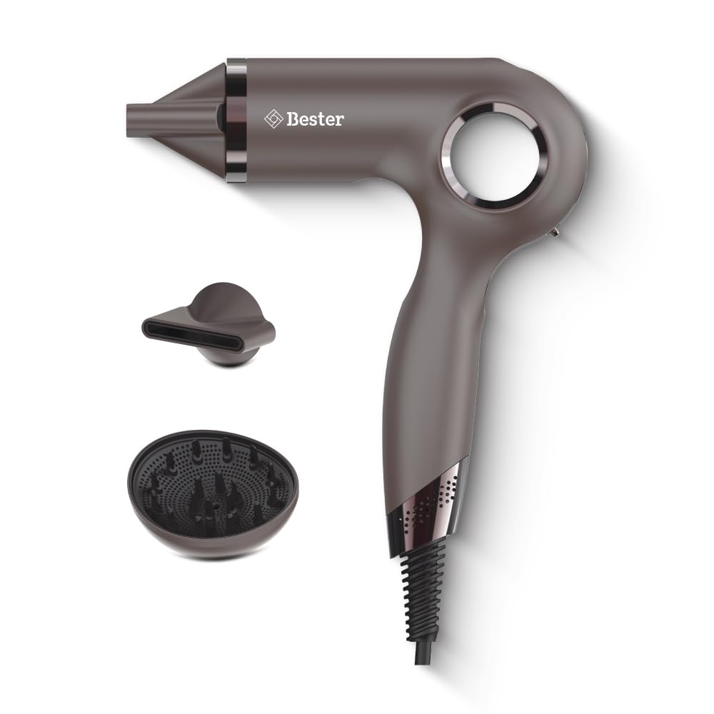Bester HD8002 Profesyonel Saç Kurutma Makinesi, 1800 Watt BLDC Motor, Akıllı Isı Döngüsü, Negatif İyon Teknolojisi, Manyetik Başlık, 110.000 RPM