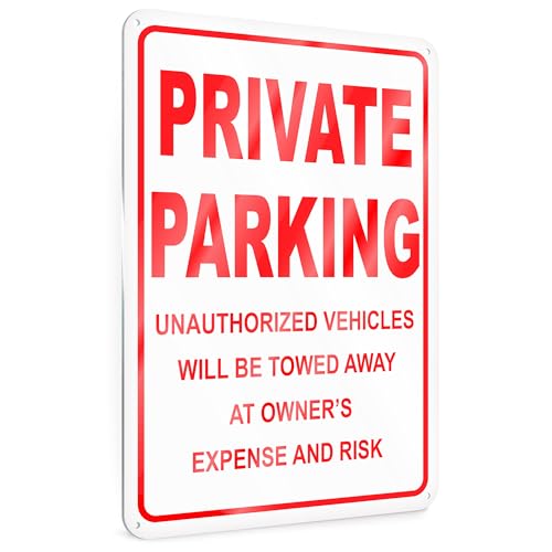 Private Parking Sign 8x12 Inch Reflective Aluminum No Parking Anytime