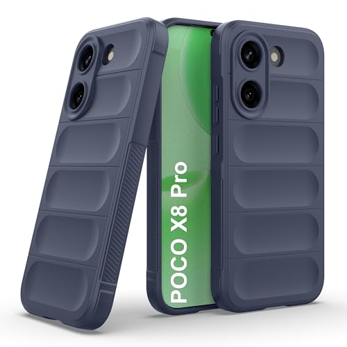 Image of Zapcase Back Case Cover for Poco X8 Pro | Compatible for Poco X8 Pro Back Cover | Liquid Silicon Magic Case with Camera Protection | Sapphire