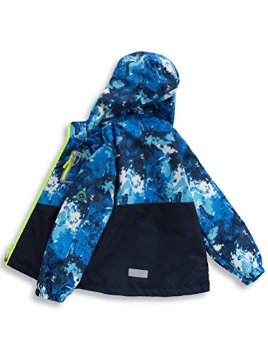 Mallimoda Boys Girls Rain Jacket Lightweight Raincoats Waterproof Hooded Windbreaker For Kids Style 1 Green 7-8 Years #TOP3