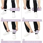 Adjustable Ankle Weights for Women Men 1/2/3/4/5/6/8/10/12/20 LBS 1 Pair Wrist Leg Arm Weights with Removable Weight Strength Training Weight for Walking Running Fitness Physical Therapy - Image 4