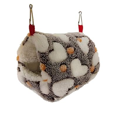 dontdo Pet Hamster Squirrel Hanging Bed Warm House Guinea Pig Sleeping Bag Small Animal Hammock Warm White S