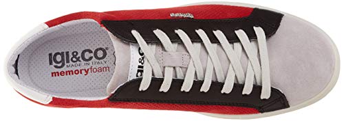 Igi&Co USH 71280, Scarpe con Lacci Uomo, Rosso
