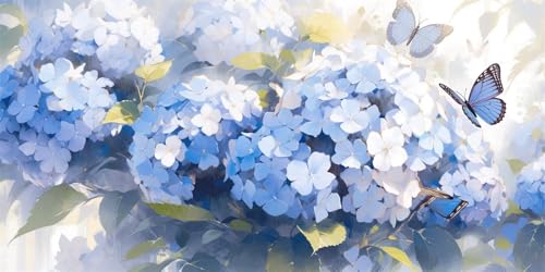 Diamond painting 5D complet hortensia pour sublimer votre salon moderne