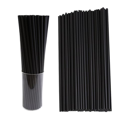 600 pitillos desechables negros de plástico 26 cm miniatura 5