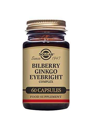 Solgar Bilberry Ginkgo Eyebright Complex, 60 Vegetable Capsules - Eye Health, Antioxidant Support - With Vitamins A, C & E - Vegan, Gluten Free, Dairy Free, Kosher - 30 Servings