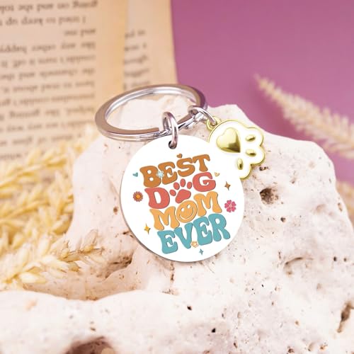 Image of Dog Dad Gifts For Men Dog Mom Gifts For Women Dog owners Keychain