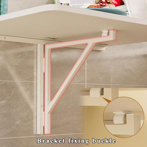 Table murale pliable 80x58cm pour optimiser les petits espaces - 5