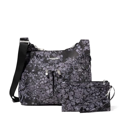 Image of Baggallini Crossbody Travel Bag 11x8.5 Lightweight Water-resistant Nylon Handbag
