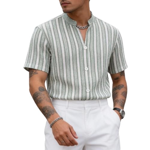 Image of Lymio Men Shirt || Striped Shirt for Man || Half Sleeve || Stylish Look (Packs Also Available) (Crazy-Half)