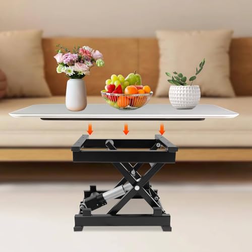 LYDZUSDP Adjustable Electric Lifting Table,Versatile Scissor Lift Coffee Table for Home and Office,Electric Height-Adjustable Platform,Smart Lifting Table