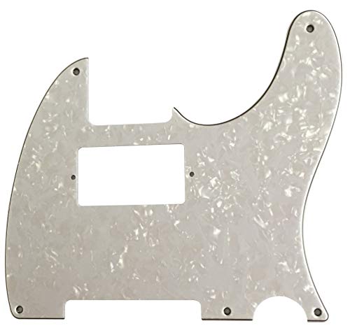 For Fender Esquire Telecaster 5 Hole PAF Style Guitar Pickguard Scratch Plate (4 Ply White Pearl)