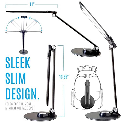 NUNET LED Desk Lamps for Home Office,Piano Lamp for Upright Piano,Rotatable Aluminum Desk Lamps with USB Charging Port,Eye-Caring Reading Light/3 Lighting Modes/Brightness Adjustable Lamp,Black by NUNET - Used condition - Image 2