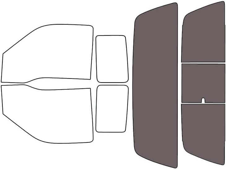 Rvinyl Window Tint Kit Compatible with Ford F-250 1999-2007 2 Door - Black 20% - Single Ply No Bubble Film - Do it Yourself Vehicle Front Precut Kit