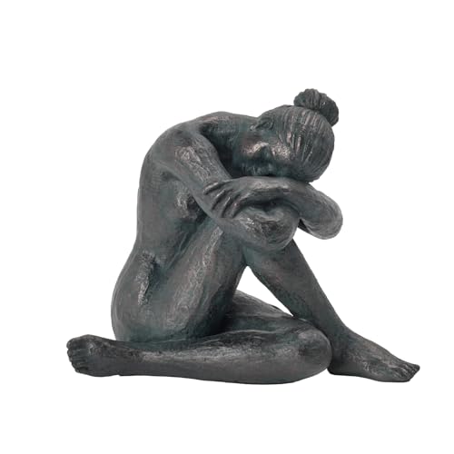Estatua de Bailarina de Yoga de Resina Moderna 9 x 5.5 x 7 pulg