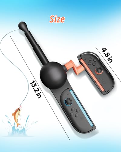 Controlador de caña de pescar Nargos para Nintendo Switch y modelo Oled 3