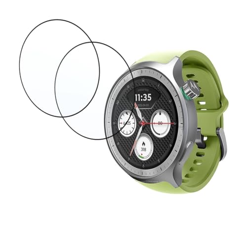 Image of DVTECH Pack of 02 Screen Protector Compatible with Motorola Moto Watch | TPU Clear Bubble Free Scratch Resistant Anti Fingerprint Full Coverage Watch Display Protection | TPU Tempered Screen Guard | Flexible