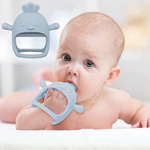 Mordederas Y Chupones, Baby Product uunida baby Mordedera para Bebe de Silicona de agarre perfecto Libre de BPA - Juguetes para Bebe de 0 a 6 Meses para Aliviar el Dolor de Denticion - (Pollo...