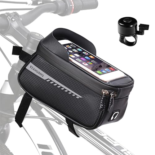 ZSMJAER Bolsa Manillar de Bicicleta, Soporte Universal con Sensible Pantalla táctil, Bolsa Móvil de Tubo Superior para MTB Bicicleta Carretera Ciclismo, Regalos Originales para Ciclistas (L) ZSMJAER Bolsa Manillar de Bicicleta, Soporte Universal con Sensible Pantalla táctil, Bolsa Móvil de Tubo Superior para MTB Bicicleta Carretera Ciclismo, Regalos Originales para Ciclistas (L)