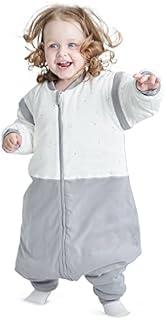 Miracle Baby Sleeping Bag with Legs 2.5 TOG Winter Warm Baby Sleeping Bag with Feets Long Sleeves Removable 100% Cotton Newborn Baby Wearable Blanket for Baby Girl and Boy 12-24 Months