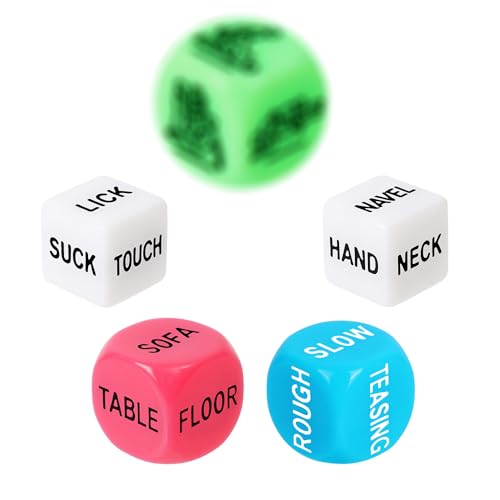 Romantic Naughty Dice Set for Adults Games Date Night Dice Couples Gift Fun Night Dating Games for Adult Love Dice Valentines Day Gifts for Her Him Men Women Anniversary Couples 6YTA12
