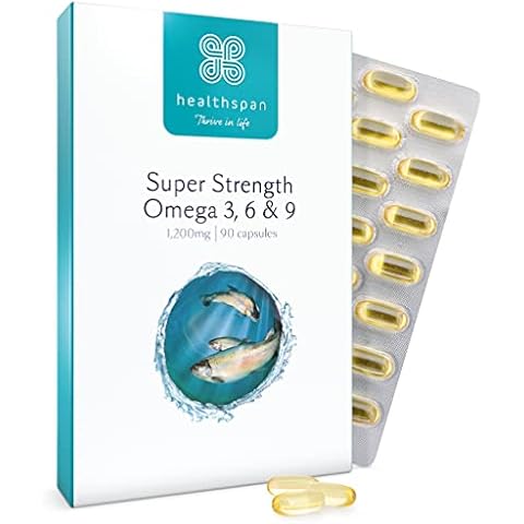 Healthspan Super Strength Omega 3, 6 & 9 Capsules Cover