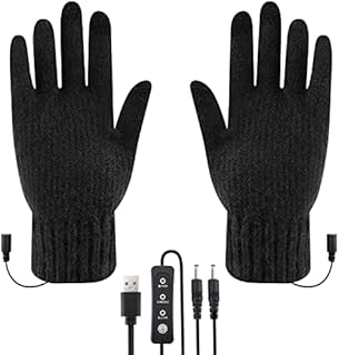 Achort Winter Warm Heated Gloves Touchscreen Anti-slip Lightweight Gloves USB Heated Hand Warmers Gloves Washable Knitting Gloves Gift for Men Women Sport Walking Riding Driving Cycling