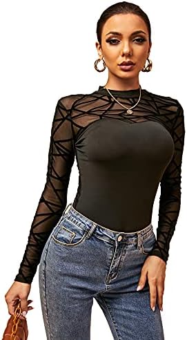 Tight Tee Blouse Stretchy Sexy Shirt 