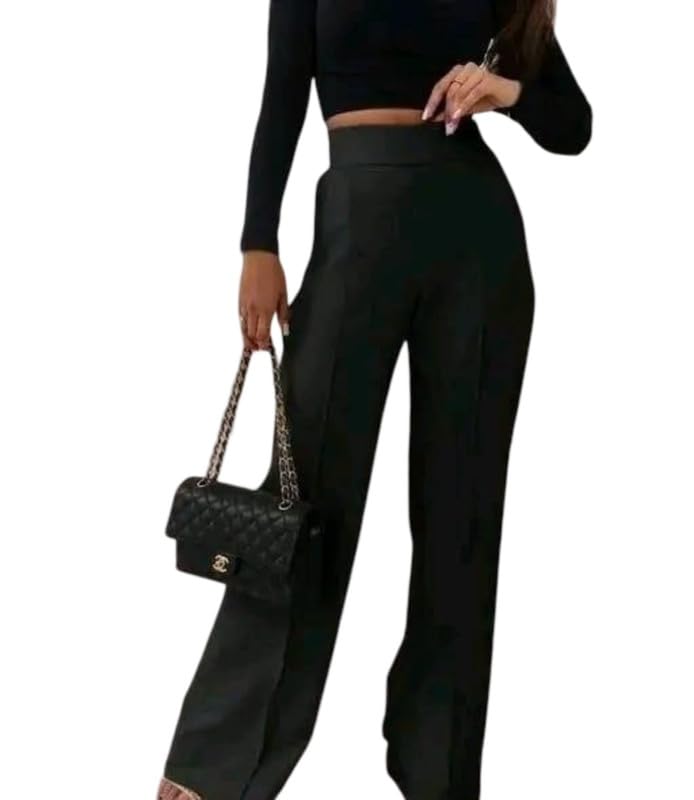 Flared Bell Bottom Stretch Fit Trousers for Women – Stylish Everyday Bottoms