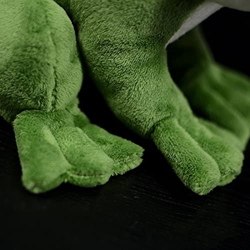 lilizzhoumax Grün Frosch Kuscheltier 12cm/5”, Simuliertes Tier Frosch Plüschtier, Kawaii Kuscheltier Frosch, Realistische Frosch Plüschspie Spielzeug für Wilde Tiere, Geschenk für Freunde und Kinder