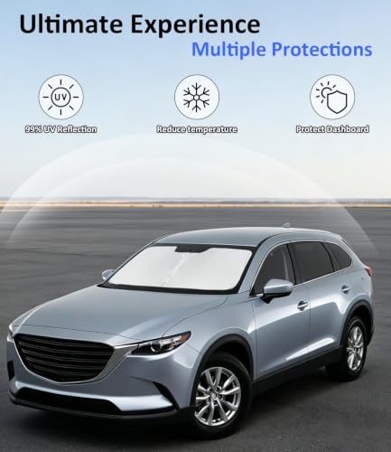 Image of Windshield Sun Shade for Mazda CX-9 2016-2021 CX9 2023-2026