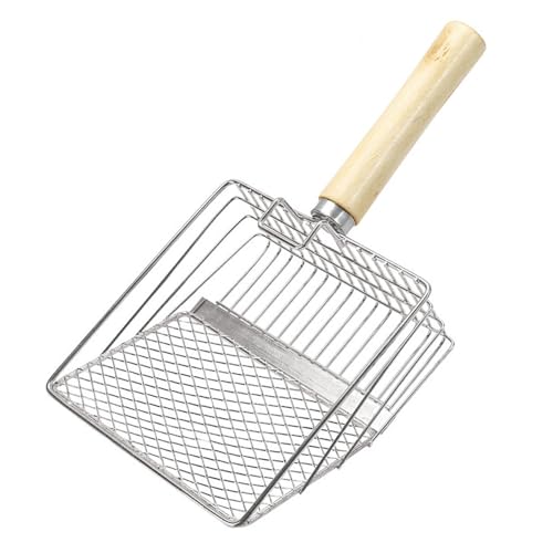 LKCCTK 猫砂スコップ 2サイズ網目 ステンレス製 丈夫で耐久性 猫トイレ掃除用 砂取り用品 猫トイレスコップ 猫トイレ用品