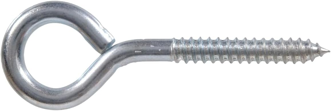 Hardware Essentials Lag Thread Screw Eye Zinc (3/8" x 4-1/2") 10 Pack