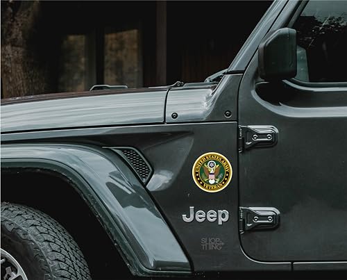 Image of SHOP A THING - United States Veteran Army Sticker - Vinyl Decal for Car, Truck, and Van - Waterproof Decal for Waterbottle - Indoor and Outdoor Use Laptop and iPad - Removable Window - SAT 033
