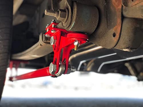 Suspension Engineering Traction Bars Fits Silverado & Sierra 1989-18 (Axle Flipped Trucks) Red #TOP1