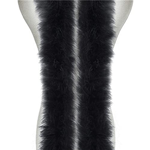 NYCEMAKEUP Plumas de marabú de 2 yardas para manualidades, adornos de costura, plumas de avestruz y pavo, multicolor, rosa, plata, blanco, negro