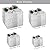 Fovths Set of 4 Christmas Lighted Gift Boxes Christmas Boxes with 80 LED Light String Indoor Outdoor Present Boxes Ornaments for Christmas Decoration, White, 5.1/5.9/6.7/7.48 Inches