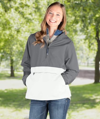 Image of Charles River Apparel Unisex Pack-N-Go Pullover Jacket | Lightweight packable Softex pullover with hood and pouch pocket; wind and water-resistant layer for travel and events.