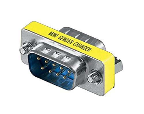 Tecnostore Conector Sub D 9 pines macho hembra Gender Changer Serie M F Adaptador VGA