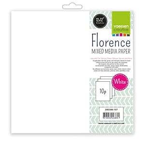 Vaessen Creative Florence 240 g/m² Mixed Media Papier, 10 Blatt