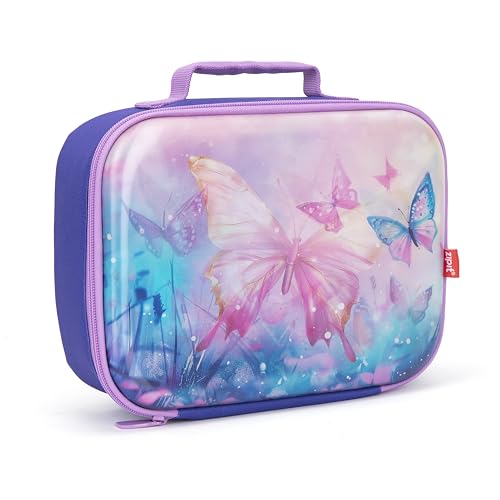 ZIPIT 3D Lunch Bag for Kids | Lenticular Lunch Box for School (Butterflies)