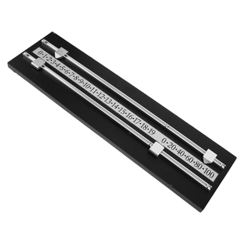 BESPORTBLE Slide Type Billiards Scoreboard with Dual Tracks for Snooker and Billiards, Wall-mounted Black High Density Board, Professional Grade and Reusable Rectangular Score Keeper
